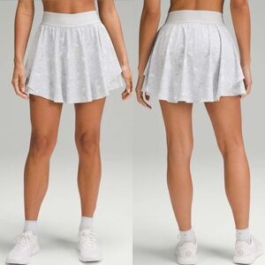 Lululemon Court Rival High-Rise Skirt *Long Terrazzo Marble Silver Ice Multi
